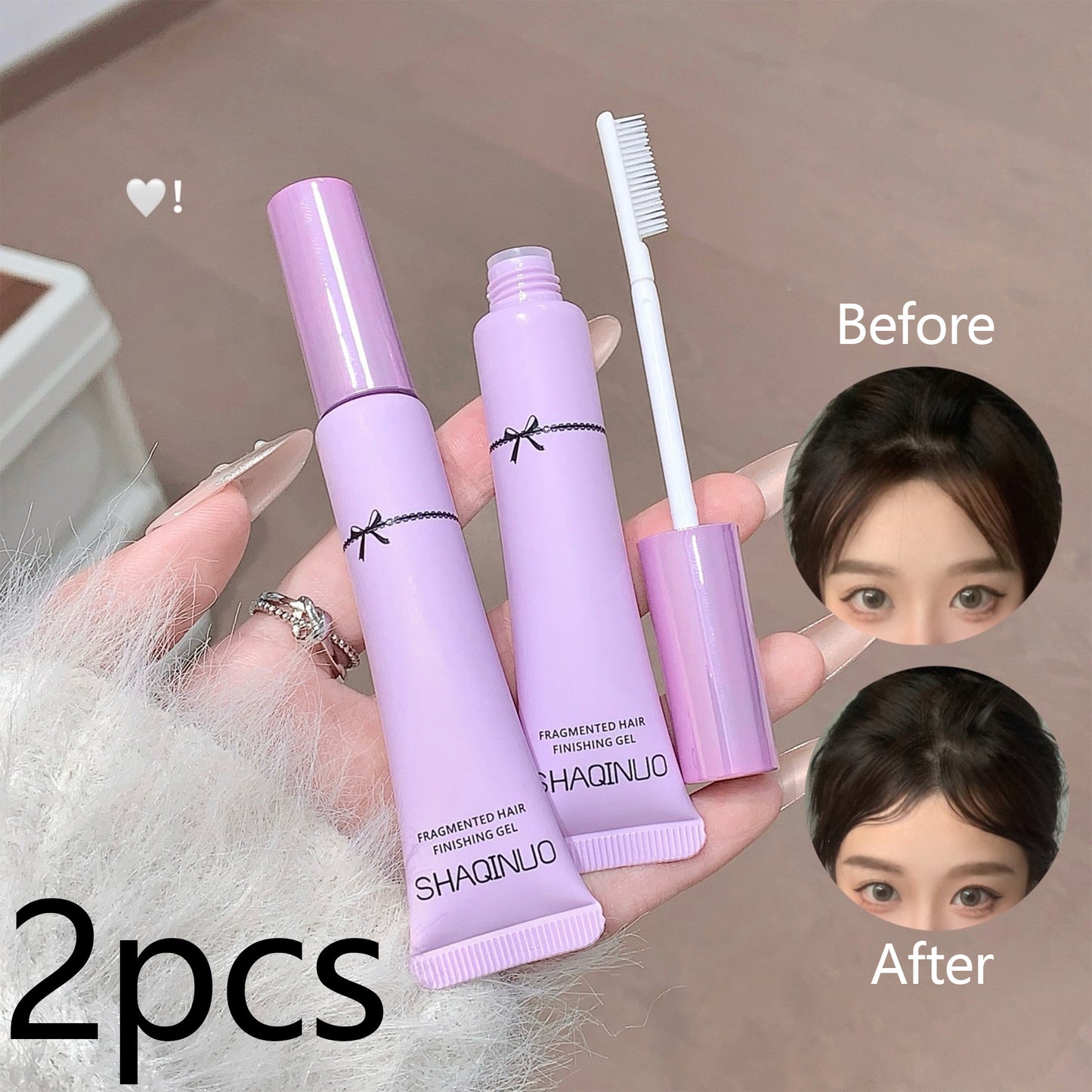 2PCS Hair Taming Wand - Fly Away Stick For Hair with Biotin