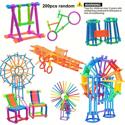 200pcs/set Random Color & Shape Magic Wand Building Block Set