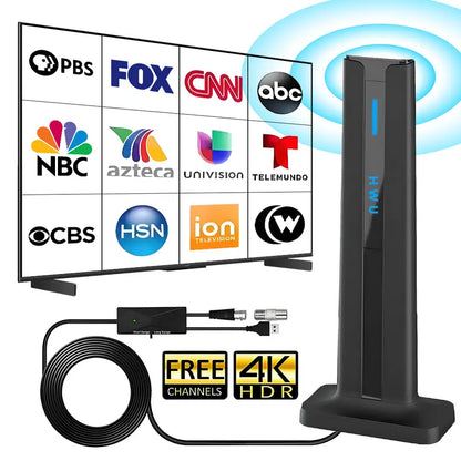 TV Antenna Indoor/Outdoor Long-Range HD Signal Amplifier Newly Upgraded for Stable Signal