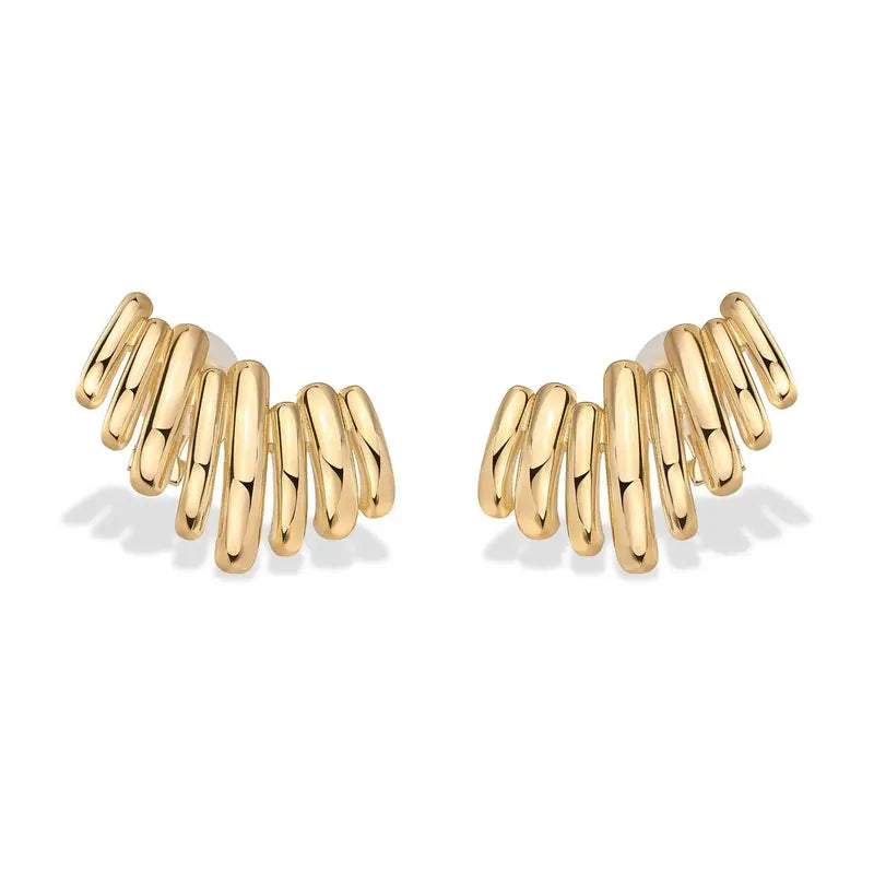 Chunky Hoop Earrings Statement Climber Stud Earrings for Women