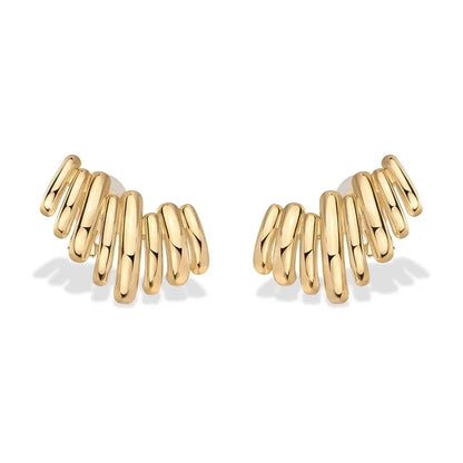 Chunky Hoop Earrings Statement Climber Stud Earrings for Women