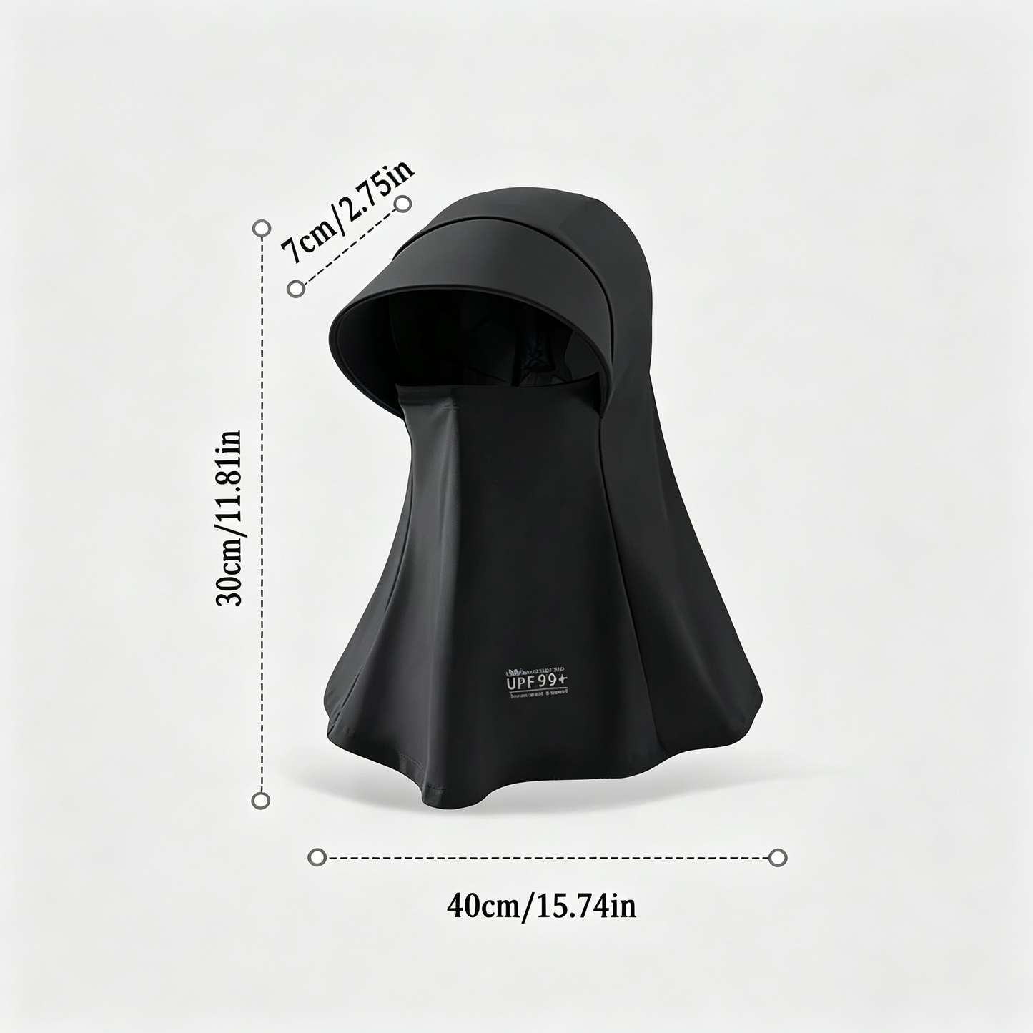 Cooling Breathable Balaclava Full Face Mask with Wide Brim Sun UV Protection Hood