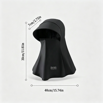 Cooling Breathable Balaclava Full Face Mask with Wide Brim Sun UV Protection Hood
