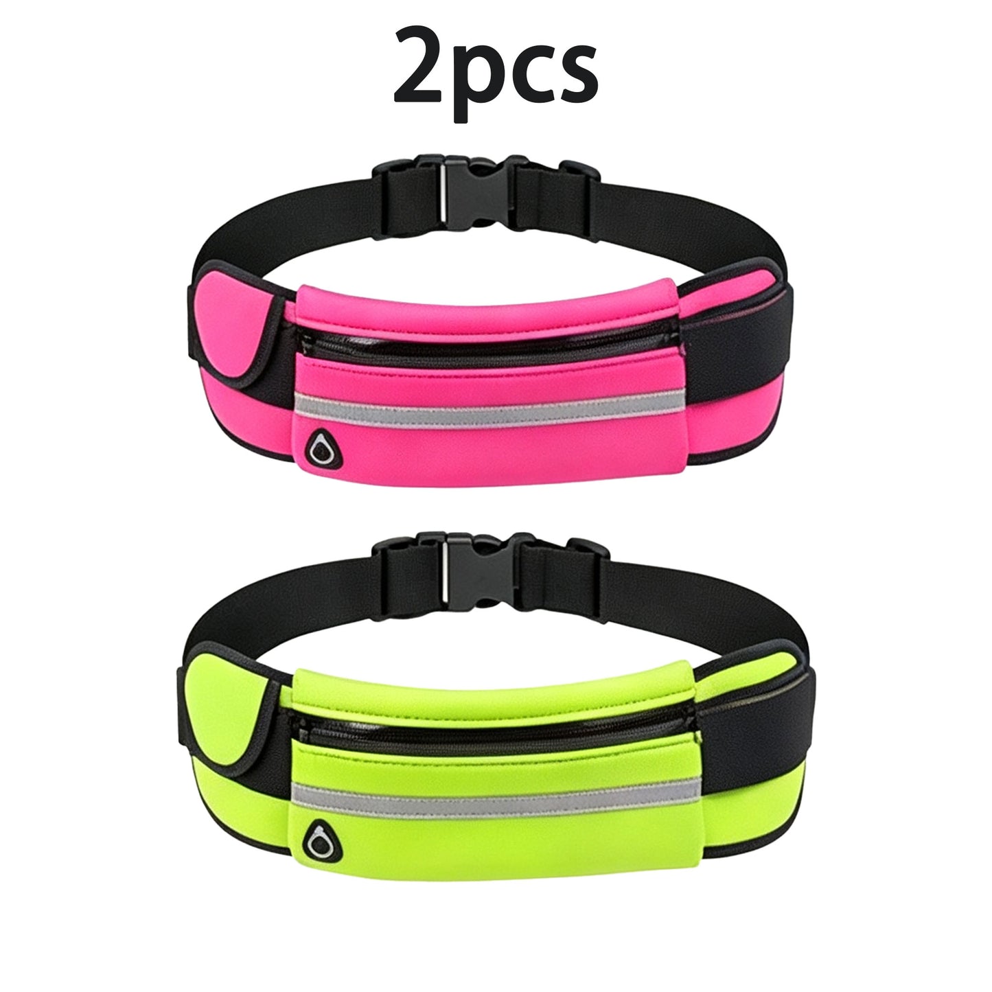 2PCS Women Fanny Pack Running Belt,Belt Bag,Water Resistant Wasit Pack Bag