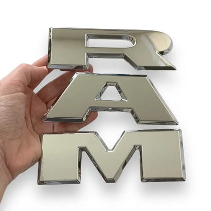 3D ABS Plastic Letter-Shape Tailgate Emblem Sticker for Dodge RAM 1500/2500/3500 Pickups - Decal for Trucks