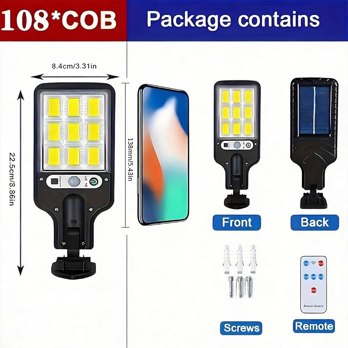 Solar Lights Outdoor, Outdoor Sensor Street Light Garden Corridor Smart Lighting