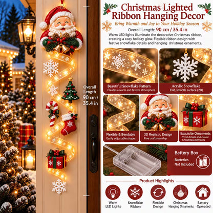 New Light‑Up Glowing Christmas Door Hanger - Festive Home Decor
