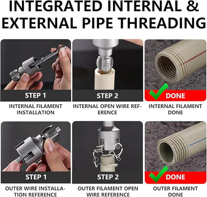 1/2" NPT and 3/4" NPT Threading Dies, Double-ended Pipe Threading Tools