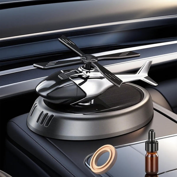 Creative Helicopter Solar Energy Rotating Aromatherapy Aviation Al Alloy Diffuser