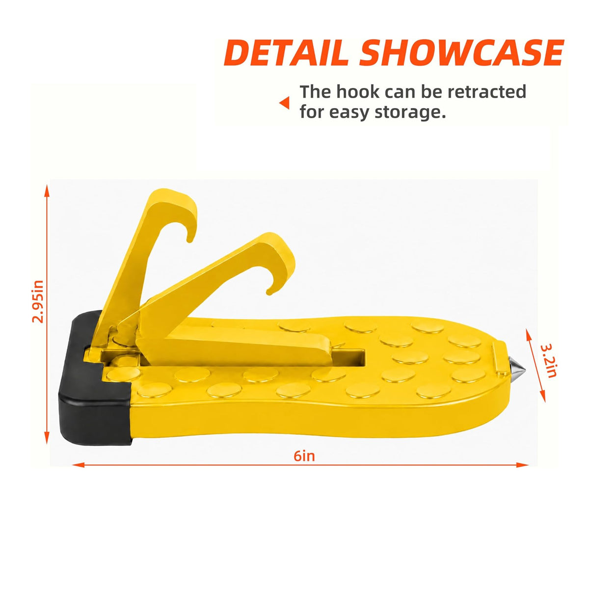 Car Door Step, Foldable Aluminum Alloy Roof Rack Door Step, Heavy Duty 500 lbs Capacity
