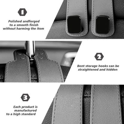 4 Counts Car Seat Back Storage Hook, Tool-Free Installation Headrest Hooks