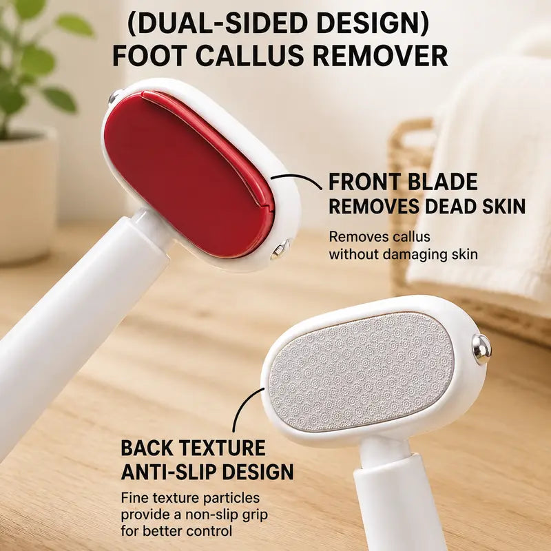 2Pcs Dual-Sided Foot Callus Remover Handheld Manual Foot Care Tool
