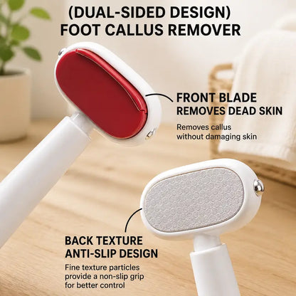 2Pcs Dual-Sided Foot Callus Remover Handheld Manual Foot Care Tool