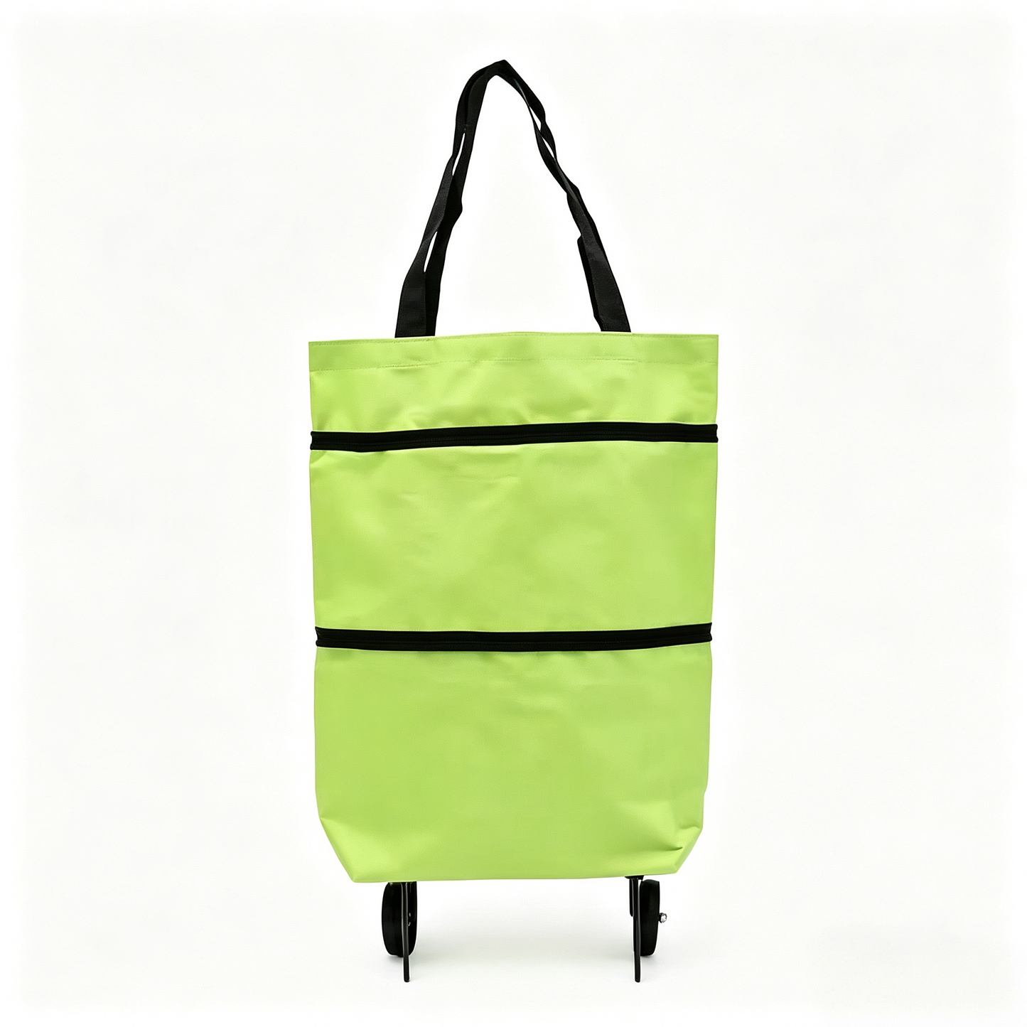 2-in-1 Foldable Shopping Cart: Waterproof Collapsible Grocery Trolley Bag