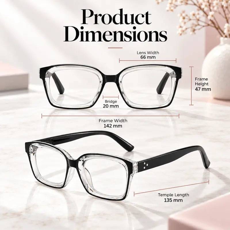 Unisex Progressive Reading Glasses, Photochromic Color Changing Lenses