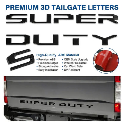 For 2017- 2022 Models ONLY!3D Raised Super Duty Insert Letter Emblem Decal