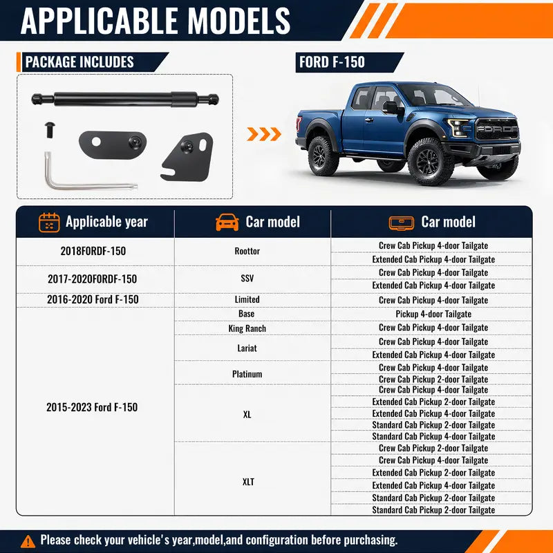 Tailgate Assist Accessories for Ford F150 2004-2025 - Truck Tail Gate Lift Assist Shock