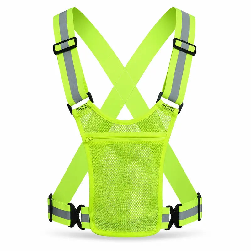High Visibility Reflective Safety Vest - Adjustable Strap
