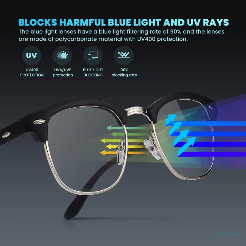 Computer Photochromic Blue Light Blocking Glasses Men Women, Anti Blu-Ray
