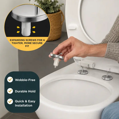 2PCS Universal Toilet Seat Expansion Screw Bolts, Thickened Stainless Steel