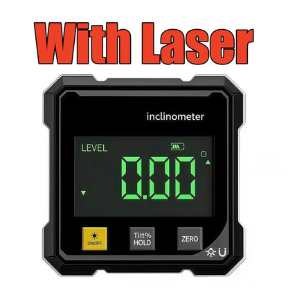 Magnetic Digital Angle Finder with Dual Laser Guide & 360°