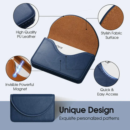 Leather Business Card Holder Walle for Men or Women