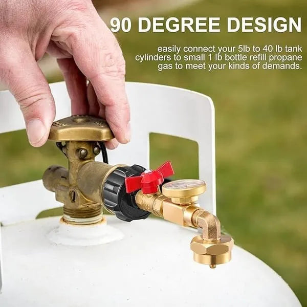 Propane Refill Adapter for 1lb Tanks for Refillable Propane Cylinder