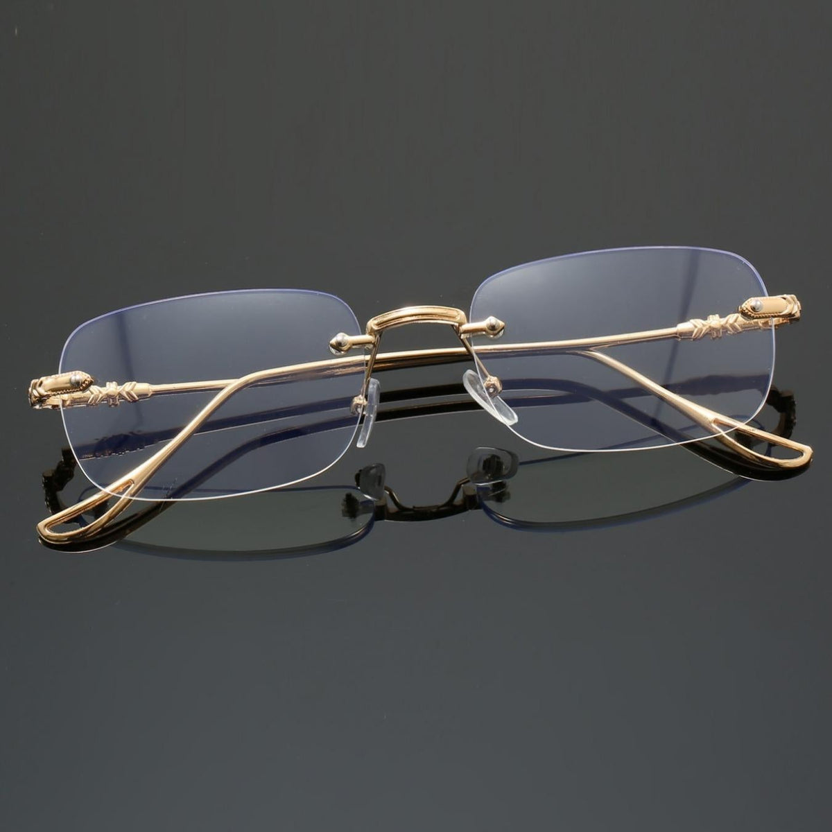 Unisex Frameless Plain Glasses, Casual Style for Daily Wear