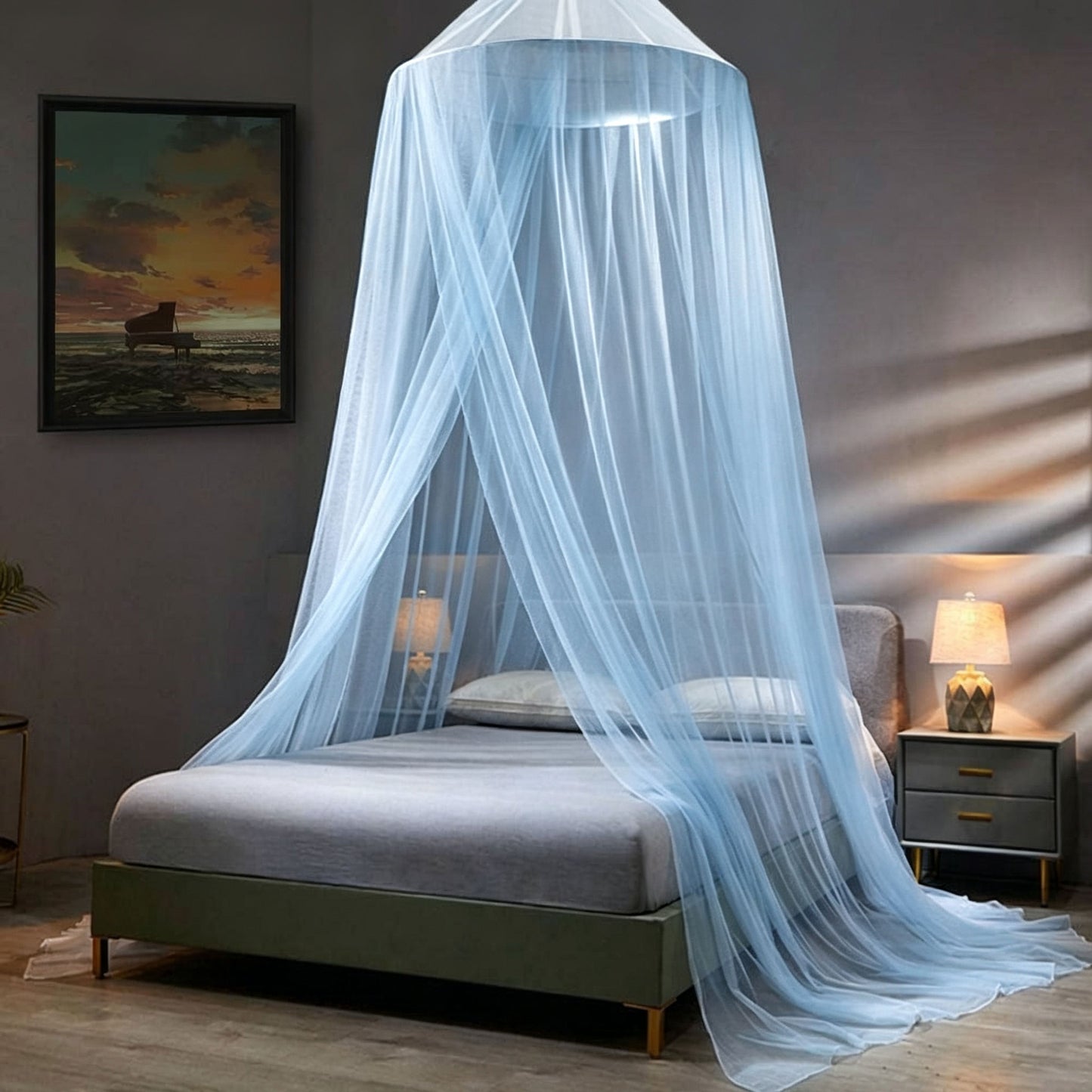 Mosquito Net Bed Canopy,Dome Mosquito Netting Bed Tent Twin Girls Princess Canopy Bed