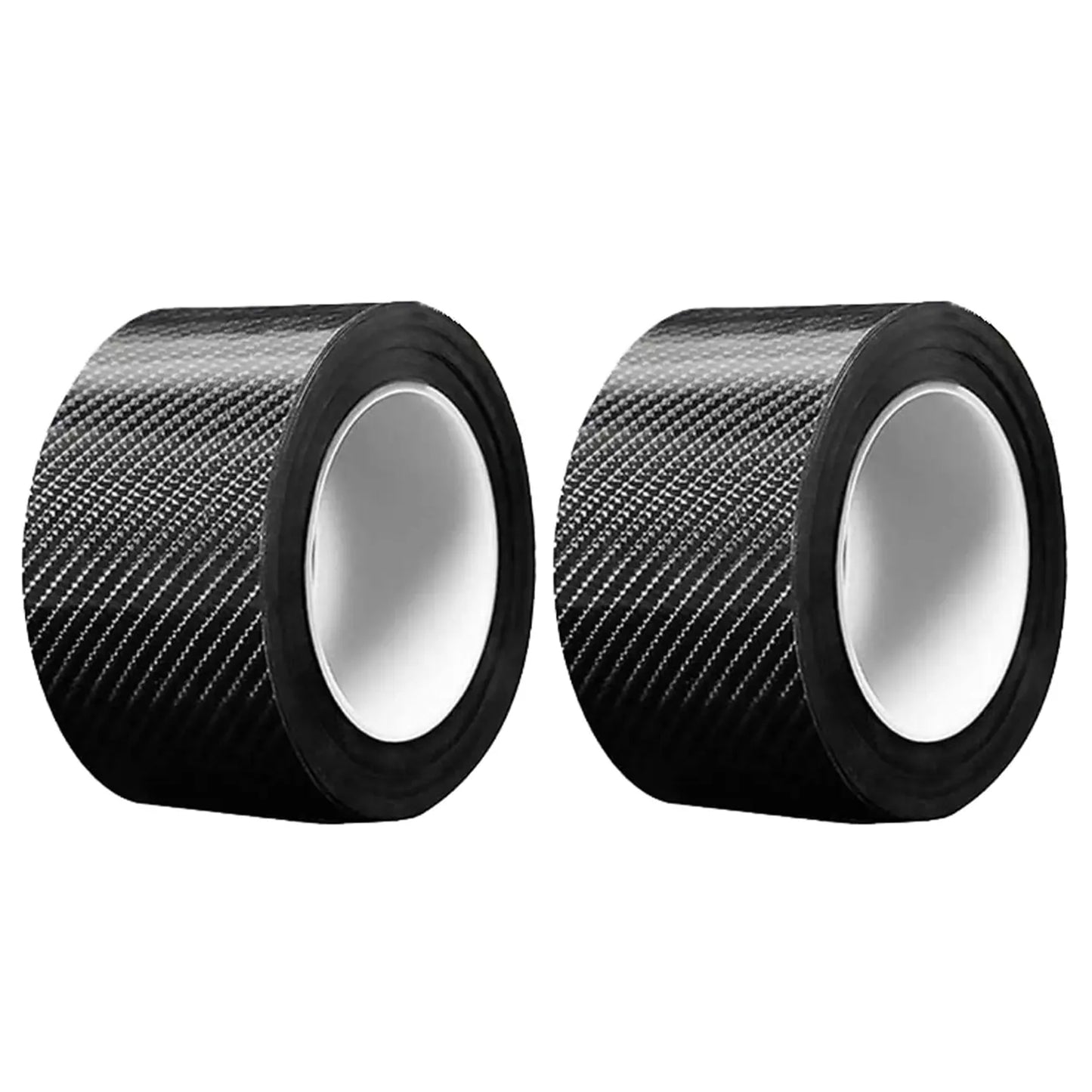 2 Roll Car Door Edge Guards Anti-Scratch Anti-Collision 3D Carbon Fiber Vinyl Wrap Adhesive Strip Tape
