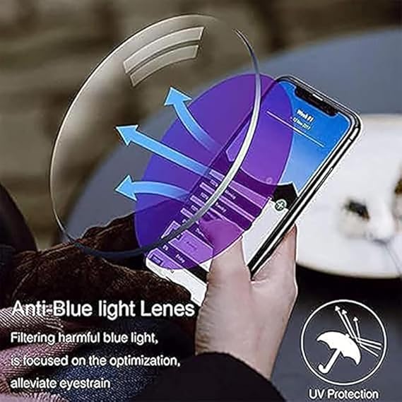 Smart Zoom Reading Glasses Ultra Light Anti Blue Presbyopic Reading Suitable