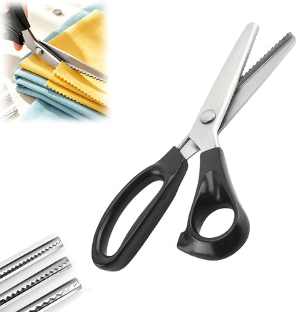 Stainless Steel Zig Zag Scissors - Pinking Shears for Fabric Cutting DIY