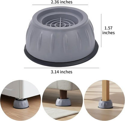 4 Pcs Shock and Noise Cancelling Washing Machine Support