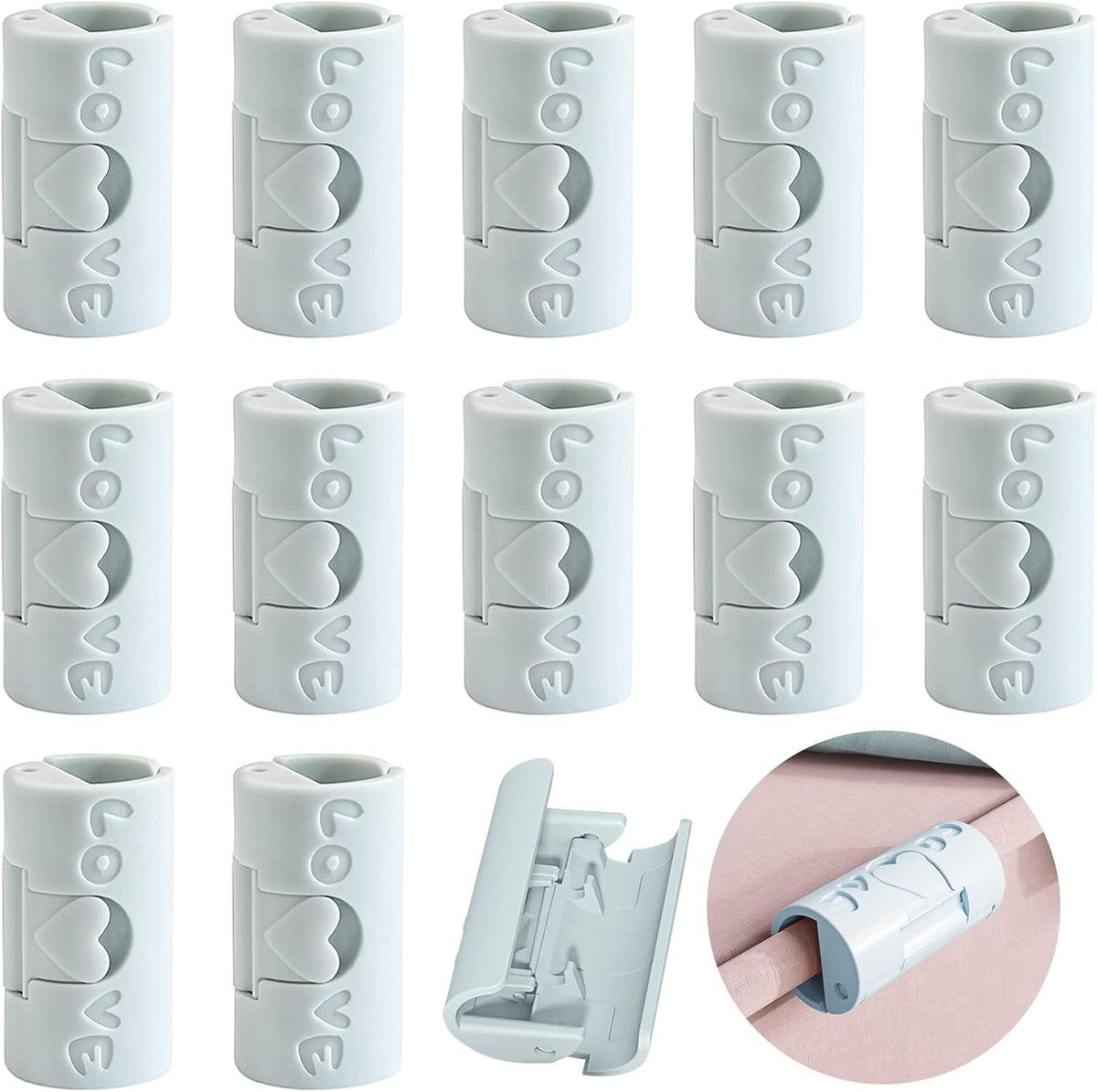 20 Counts Two-Speed Adjustment Sheet Grippers – Anti-Slip Clips for Beds Prevent Sliding Falling Out