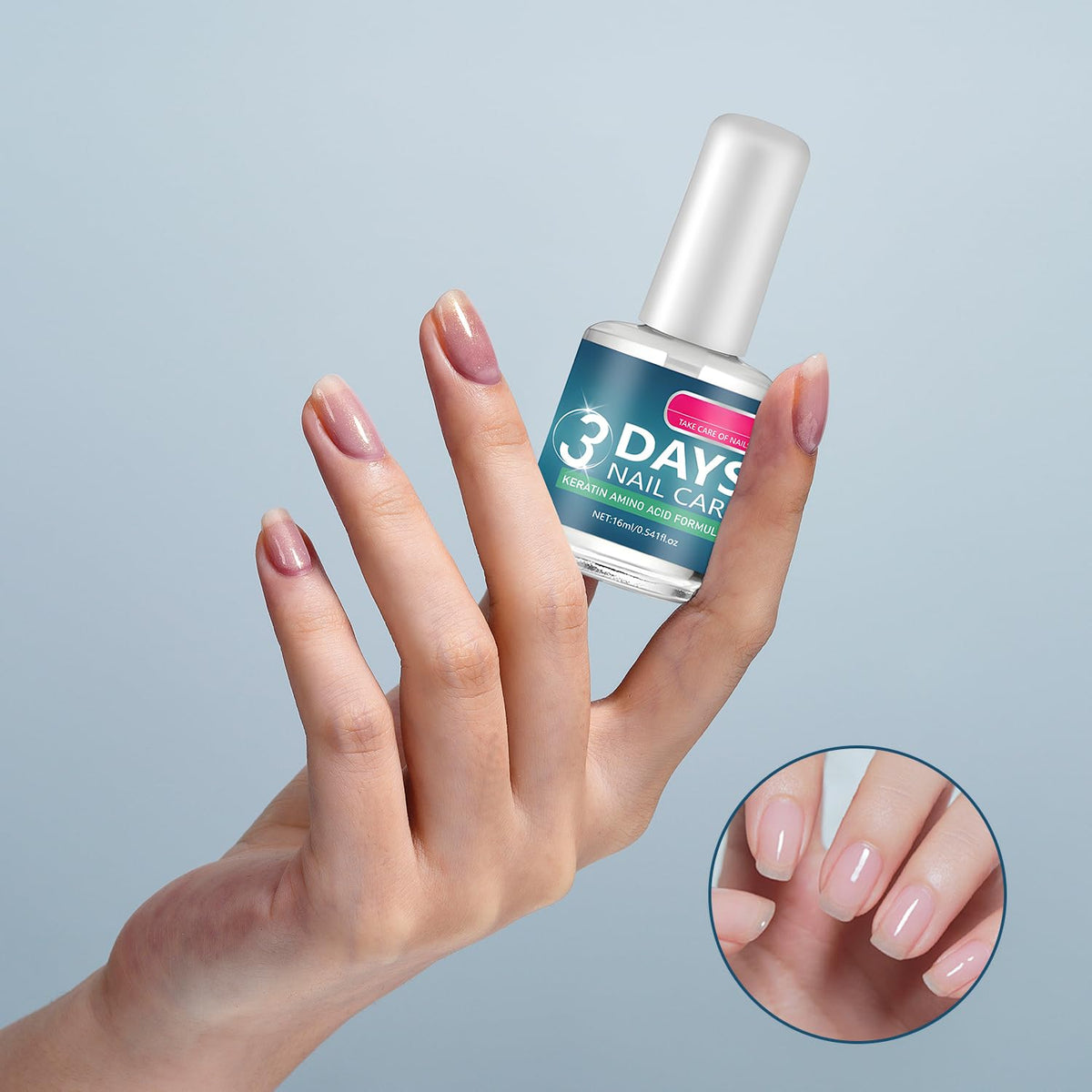 2 Pcs 3 Days Nail Care - Keratin Amino Acid Nail Care, Strengthening and Hydration
