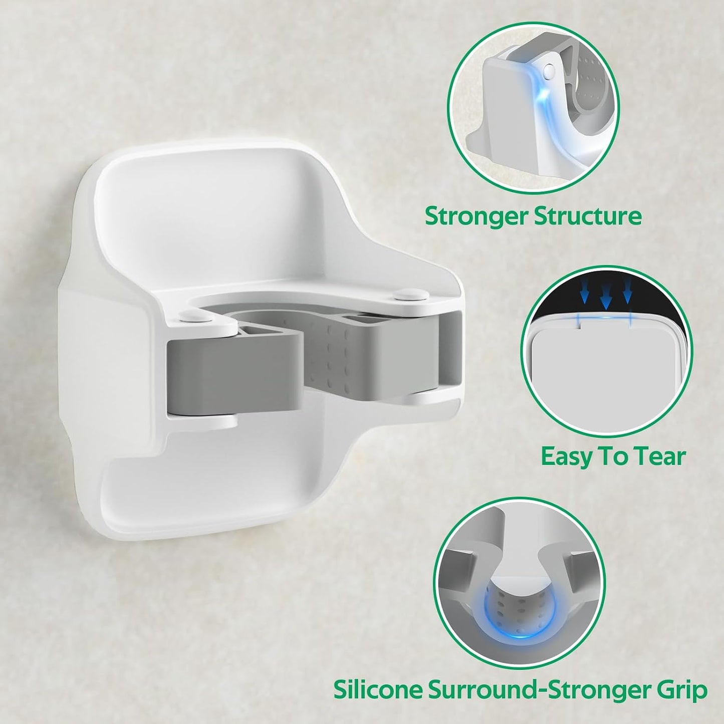 4PCS Broom Holder Wall Mount Mop Grippers Organizer wall Hanging