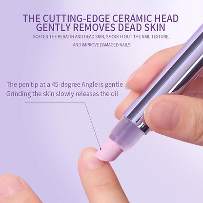 2PCS 3-in-1 Nail Care Pen, Cuticle Oil Cuticle Pusher Nail Oil Pen