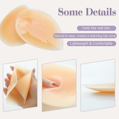 1 Pair Women's Thick Adhesive Hip Pads Butt Enhancer Inserts