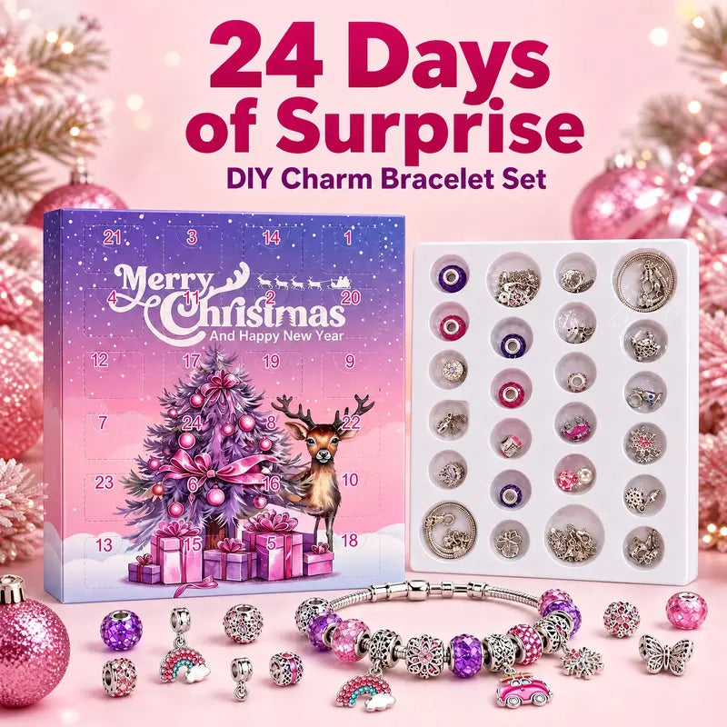 24-Day Christmas DIY Craft Bead Charms Kit