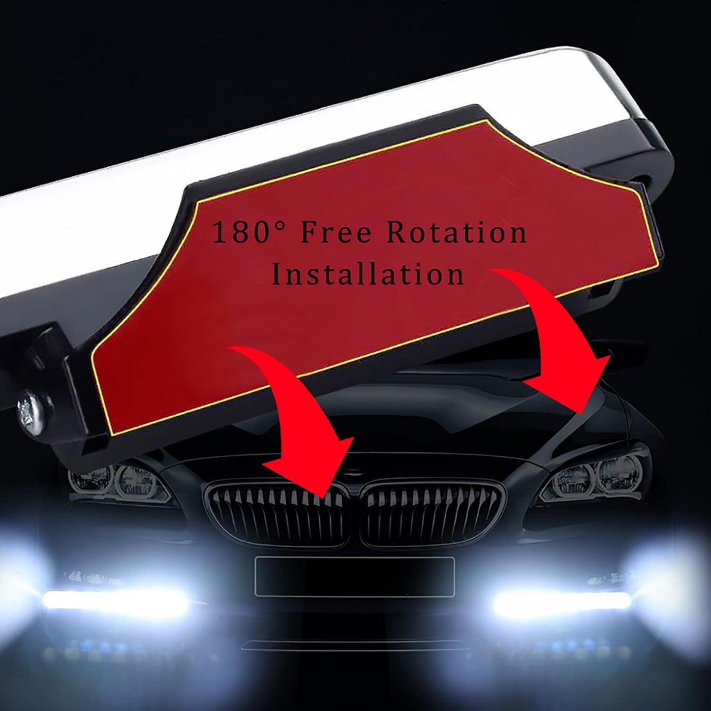 2 PCS Wind Powered Vehicle Lights, 8 LED Waterproof Car Wind Energy Daytime Light