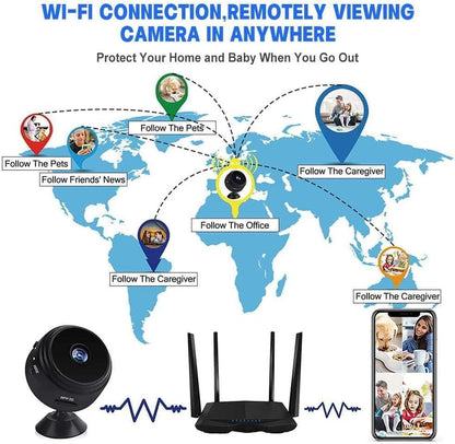 2PCS Mini Hidden Wireless WiFi Camera HD 1080P with Audio and Video