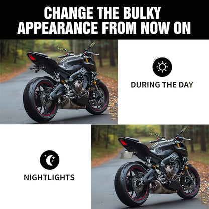 Universal Motorcycle License Plate Bracket with LED Light Aluminum