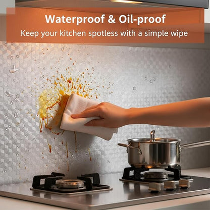 Peel and Stick Wallpaper, Waterproof Contact Paper for Kitchen Countertops Cabinets,  Easy Clean
