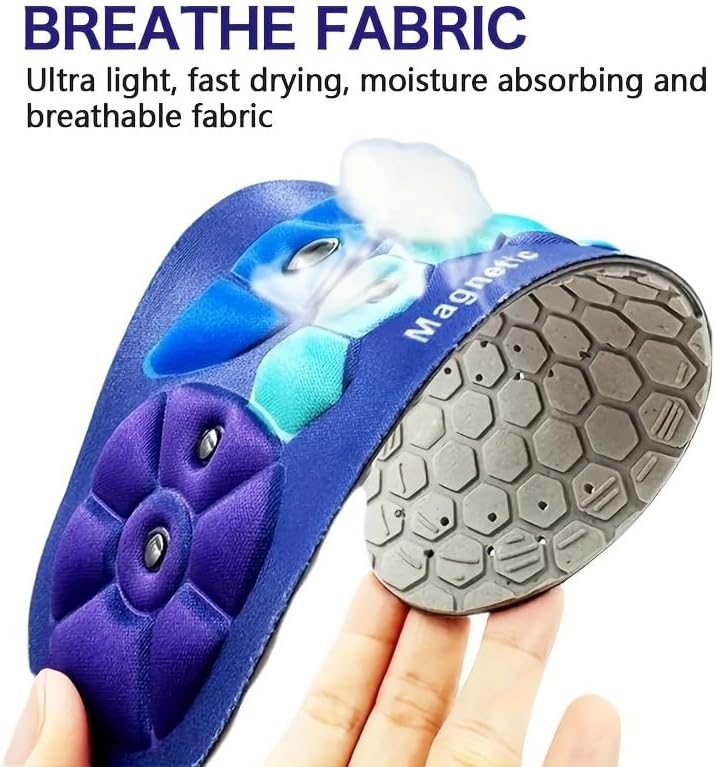 A Pair Magnetic Acupressure Insoles Orthopedic Insoles，Relieve Tired can be Used