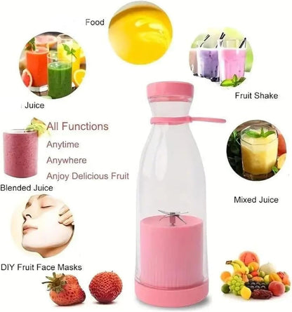 Portable Electric Juicer Bottle |Wireless Rechargeable Travel Blender Milkshakes Juicer