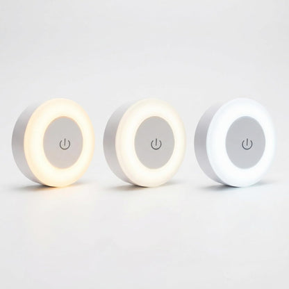 2PCS Night Light Bright LED Lamp, 3 Colors Dimmable Rechargeable Wireless Stick