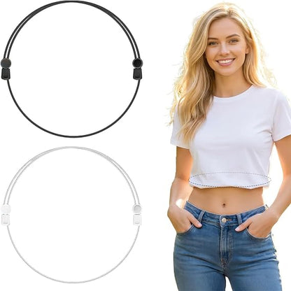 5 Pack Crop Top Tuck Band, Adjustable Elastic Shirt Cropping Band  Tucking Shirts Sweater