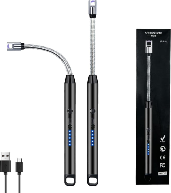 2PCS Lighters Long Stem, 360° Flexible Neck Electric lighters