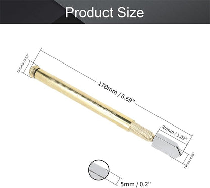 2 PCS Glass Cutter with Diamond Head & Steel Blade for 3-15mm Glass