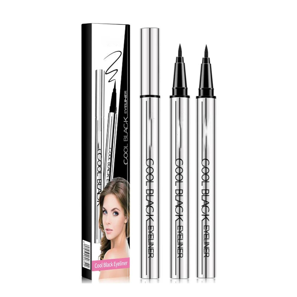 2Pcs Long-Lasting Eyeliner, Waterproof, 24-Hour Smooth Application